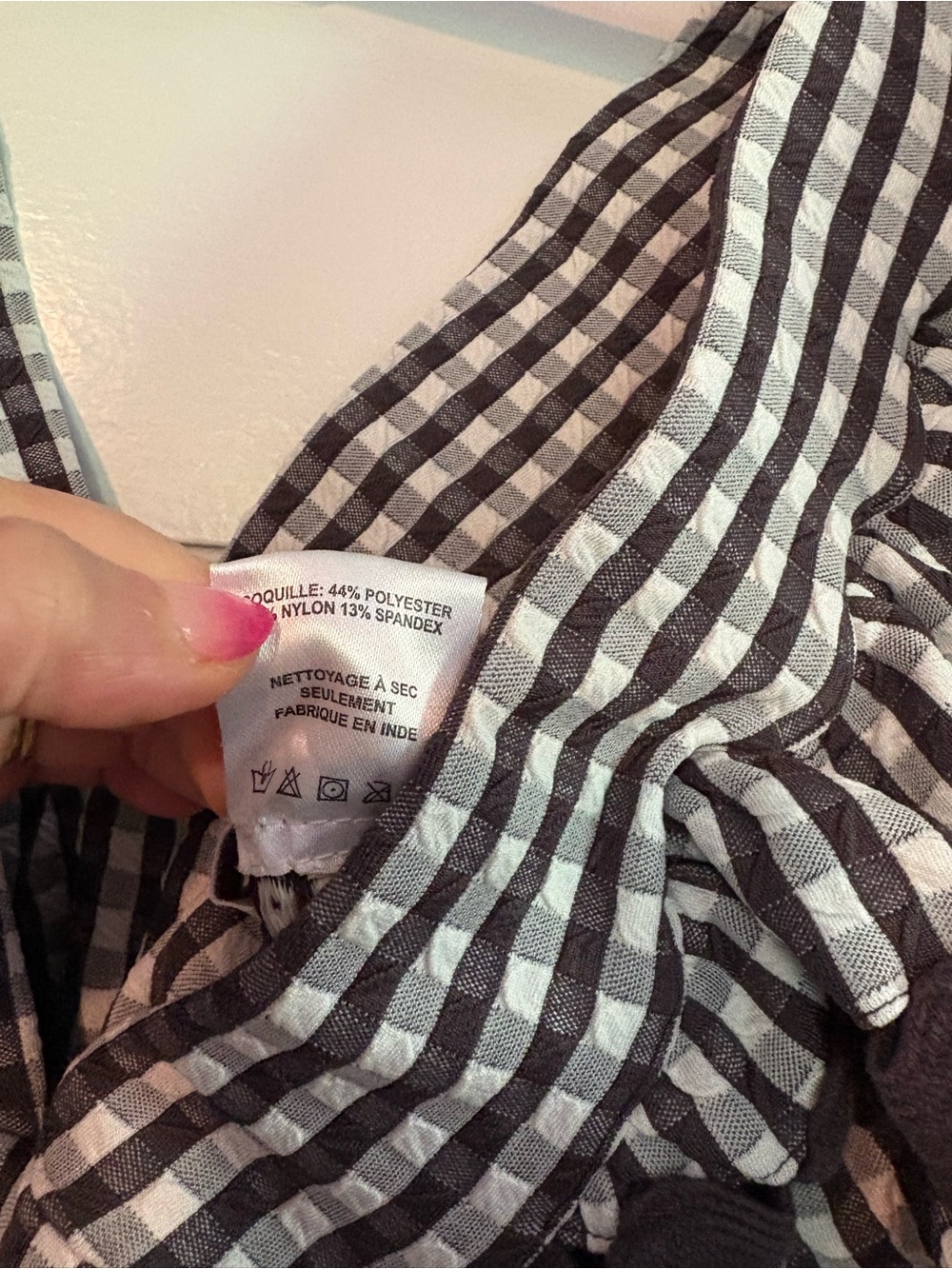 SEA New York Pucker Gingham One Piece Swimsuit Ruffle - Large - Picture 7 of 11